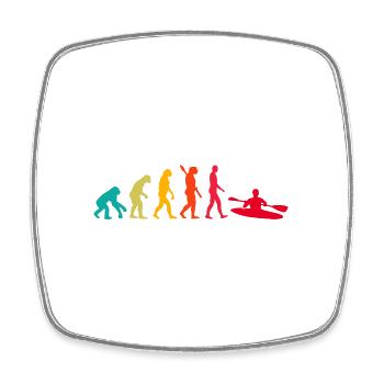 Evolution Graphic Kayaking Canoe Rowing Rower Padd - Viereckiger Kühlschrankmagnet - Weiß - Vorne