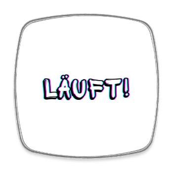 Läuft bei dir super - Alles Cool soweit - Viereckiger Kühlschrankmagnet - Weiß - Vorne
