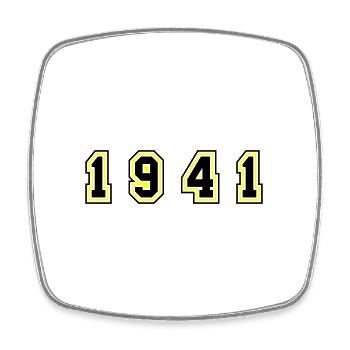 1941 Jahr Zahl - Viereckiger Kühlschrankmagnet - Weiß - Vorne
