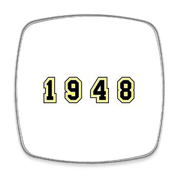 1948 Jahr Zahl - Viereckiger Kühlschrankmagnet - Weiß - Vorne