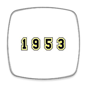 1953 Jahr Zahl - Viereckiger Kühlschrankmagnet - Weiß - Vorne