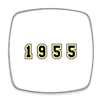 1955 Jahr Zahl - Viereckiger Kühlschrankmagnet - Weiß - Vorne