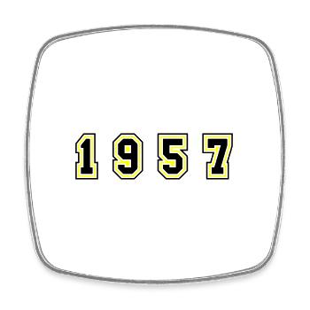1957 Year Number - Square fridge magnet - white - Front