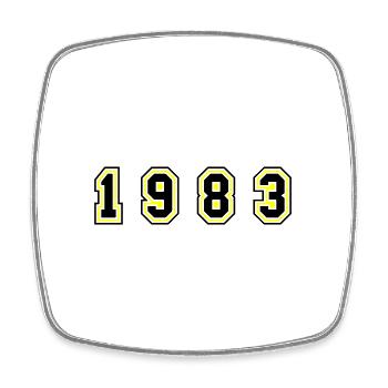 1983 Year Number - Square fridge magnet - white - Front