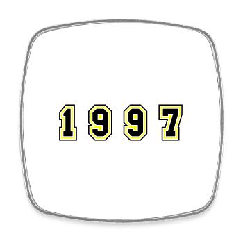 1997 Jahr Zahl - Viereckiger Kühlschrankmagnet - Weiß - Vorne