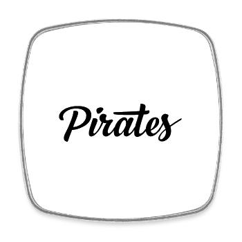 Pirates - Magnet carré - blanc - Devant