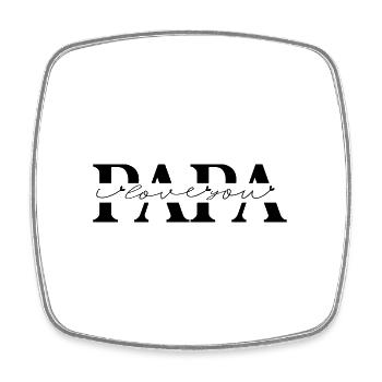 Papa - Je t’aime Elternliebe Papa - Magnet carré - blanc - Devant