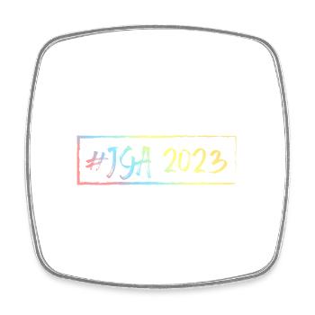 Jga 2023 - Viereckiger Kühlschrankmagnet - Weiß - Vorne
