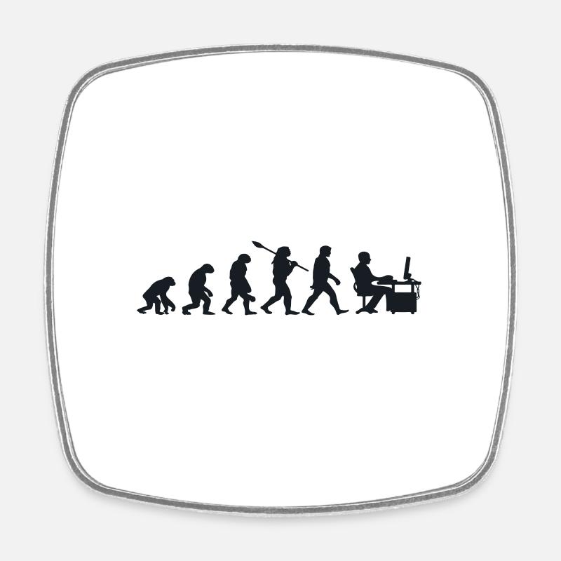 Darwin Evolution für Geeks 💻 - Viereckiger Kühlschrankmagnet - Weiß