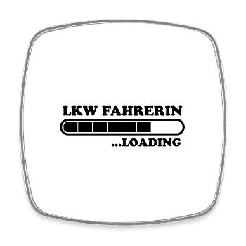 LKW Fahrerin Spruch Fun Lastwagenfahrerin Geschenk - Viereckiger Kühlschrankmagnet - Weiß - Vorne