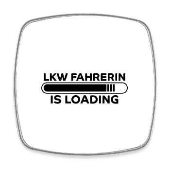 LKW Fahrerin Spruch Fun Lastwagenfahrerin Geschenk - Viereckiger Kühlschrankmagnet - Weiß - Vorne