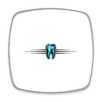 Dentiste Tooth Icon - Magnet carré - blanc - Devant