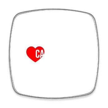 Cancun 2024 Heart Holiday - Square fridge magnet - white - Front