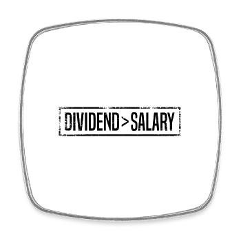 Dividend Over Salary Stock Market Shareholder Fina - Viereckiger Kühlschrankmagnet - Weiß - Vorne