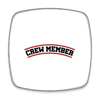 Crew Members - Square fridge magnet - white - Front