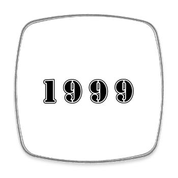 Anniversaire 1999 - Magnet carré - blanc - Devant
