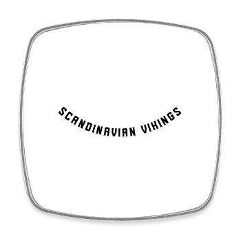 Scandinavian Vikings - Square fridge magnet - white - Front