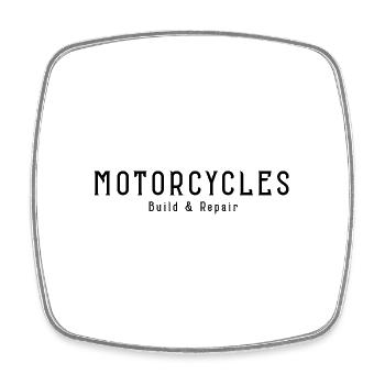 Motorcycles Build and Repair - Square fridge magnet - white - Front