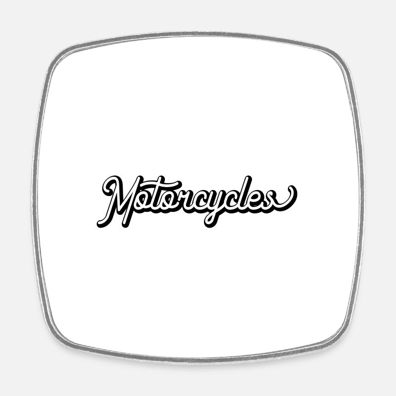 Motorcycles - Square fridge magnet - white