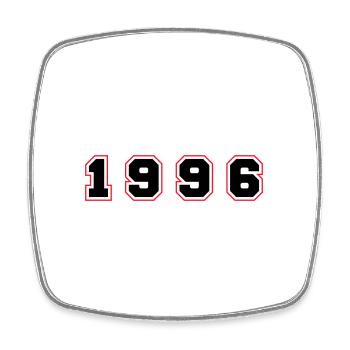 1996 Year Number - Square fridge magnet - white - Front