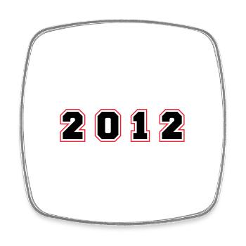 Numéro de l’année 2012 - Magnet carré - blanc - Devant