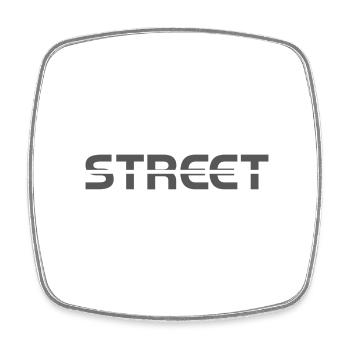 Street font design street fashion - Viereckiger Kühlschrankmagnet - Weiß - Vorne