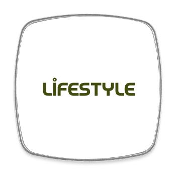 Lifestyle font design street fashion - Viereckiger Kühlschrankmagnet - Weiß - Vorne