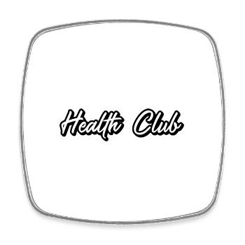 Health Club - Viereckiger Kühlschrankmagnet - Weiß - Vorne