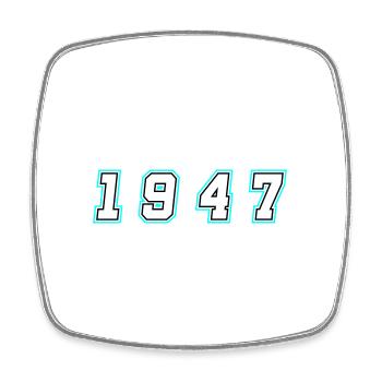 1947 Year Number - Square fridge magnet - white - Front