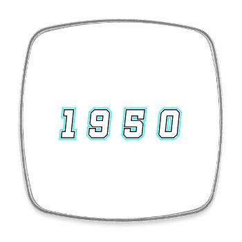 Numéro de l’année 1950 - Magnet carré - blanc - Devant