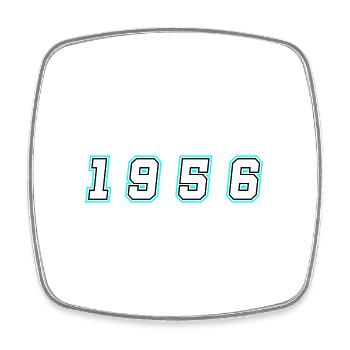 1956 Year Number - Square fridge magnet - white - Front