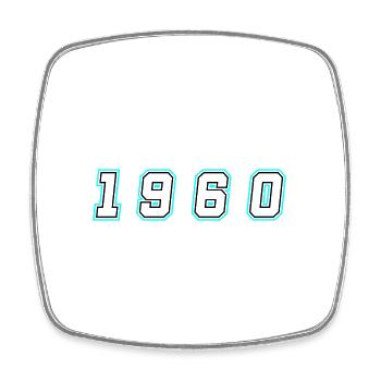 Numéro de l’année 1960 - Magnet carré - blanc - Devant