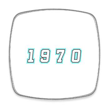1970 Year Number - Square fridge magnet - white - Front
