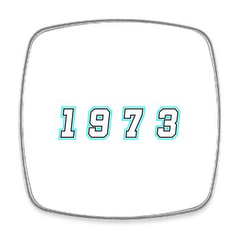 1973 Jahr Zahl - Viereckiger Kühlschrankmagnet - Weiß - Vorne