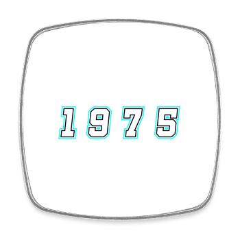 1975 Jahr Zahl - Viereckiger Kühlschrankmagnet - Weiß - Vorne