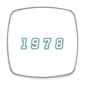 Numéro de l’année 1978 - Magnet carré - blanc - Devant