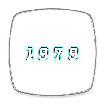 1979 Jahr Zahl - Viereckiger Kühlschrankmagnet - Weiß - Vorne