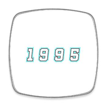 1995 Year Number - Square fridge magnet - white - Front