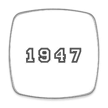 1947 Year Number - Square fridge magnet - white - Front