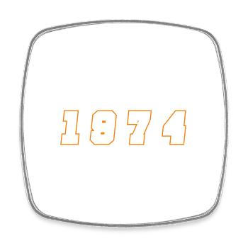 1974 Year Number - Square fridge magnet - white - Front