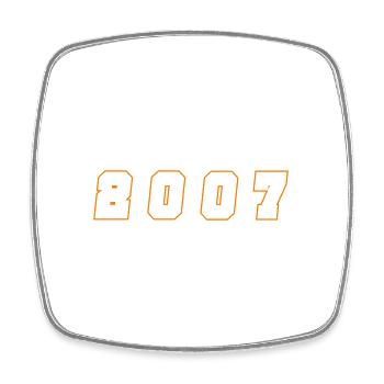 2007 Year Number - Square fridge magnet - white - Front