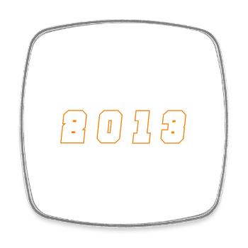 2013 Year Number - Square fridge magnet - white - Front