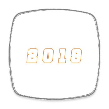 2019 Jahr Zahl - Viereckiger Kühlschrankmagnet - Weiß - Vorne