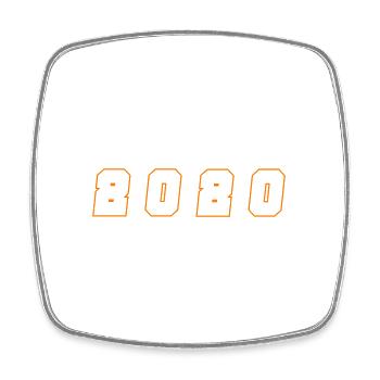 2020 Year Number - Square fridge magnet - white - Front