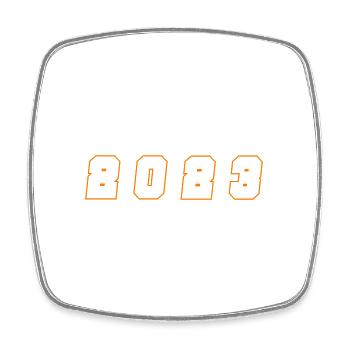 2023 year number - Square fridge magnet - white - Front