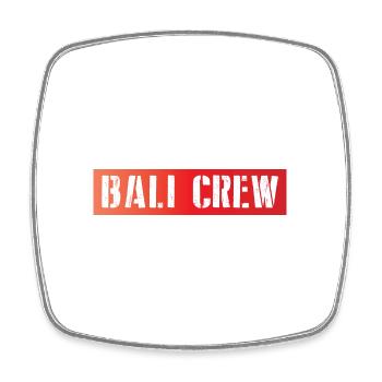 Bali Crew - Viereckiger Kühlschrankmagnet - Weiß - Vorne