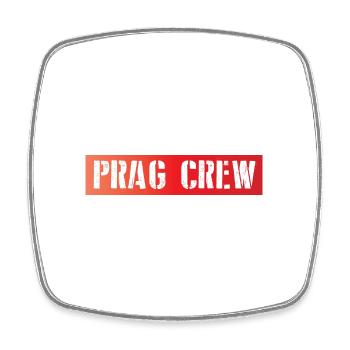 Prag Crew - Viereckiger Kühlschrankmagnet - Weiß - Vorne