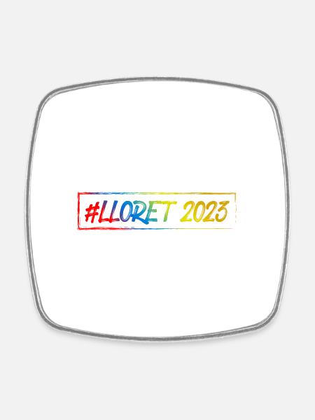 Lloret De Mar 2023 - Viereckiger Kühlschrankmagnet - Weiß