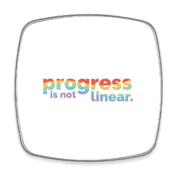 ABA Therapist Progress Is Not Linear Behavioral - Square fridge magnet - white - Front