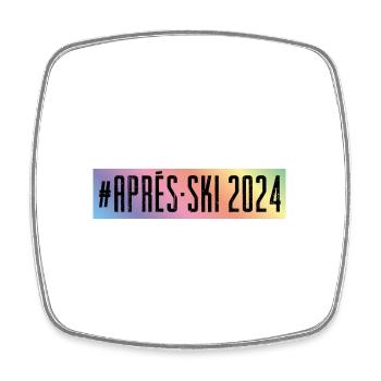 Après-ski 2024 Coloré - Magnet carré - blanc - Devant